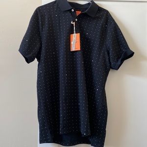 Nike Polo Black with White polka dots
